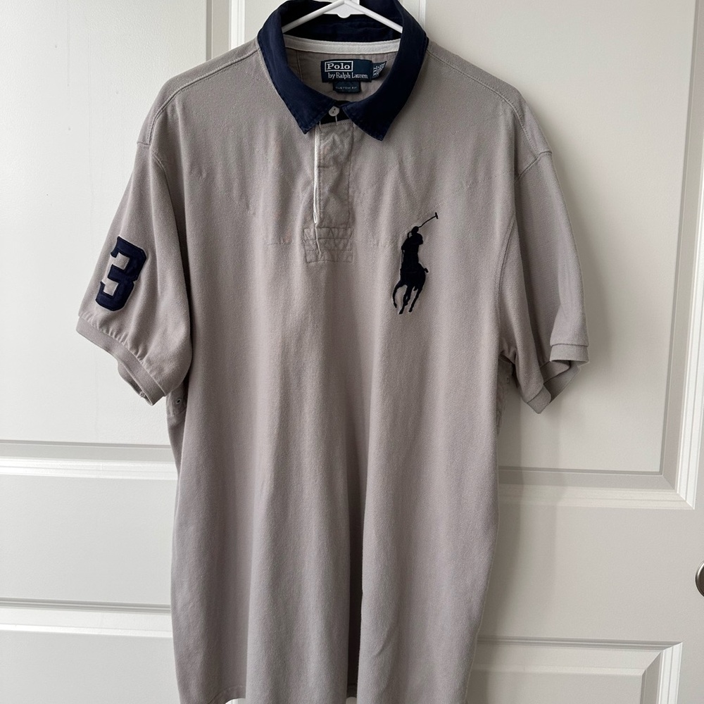 Polo by Ralph Lauren Gray Men's Shirt Sz. XXL